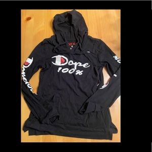 HOODED LONG SLEEVE TOP